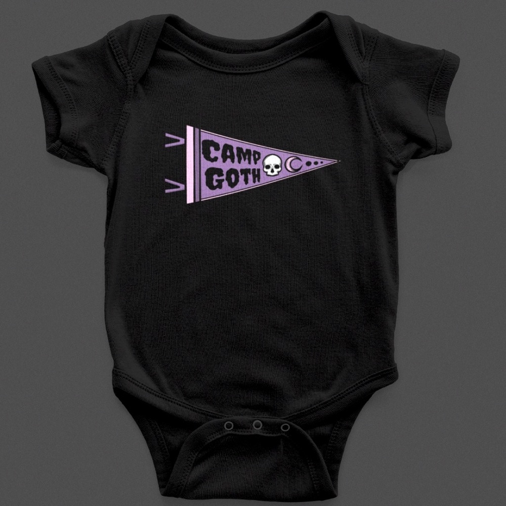 Camp Goth Baby Onesie